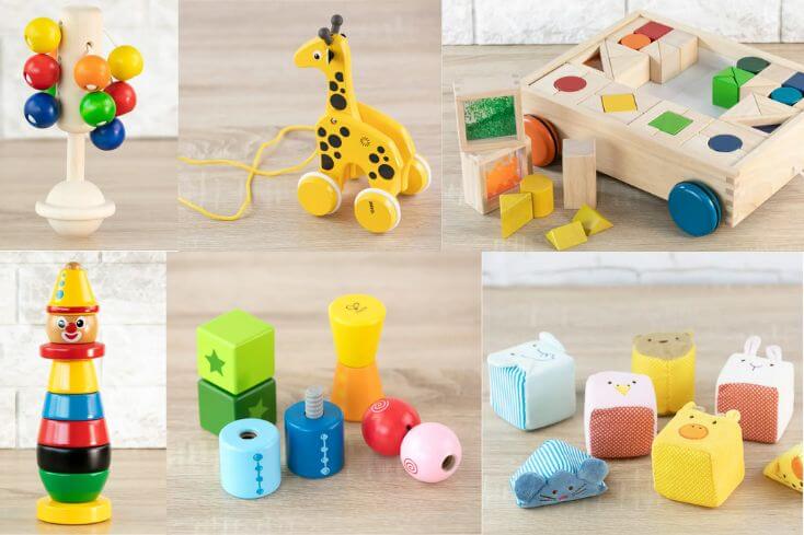 AndTOYBOX(アンドトイボックス)公式サイトにあるレンタル知育玩具紹介よりモンテッソーリ教具になる知育玩具を抜粋した画像