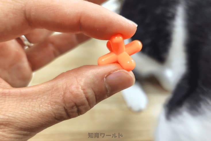 コネクタを指で挟んでいるところの写真